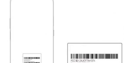 Nokia TA-1374:n ääriviivat paljastava piirroskuva FCC-tietokannan asiakirjassa.