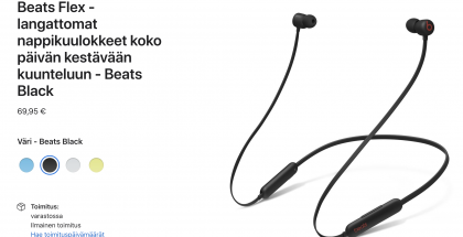 Beats Flex -kuulokkeet maksavat nyt Applen verkkokaupassa 69,95 euroa.