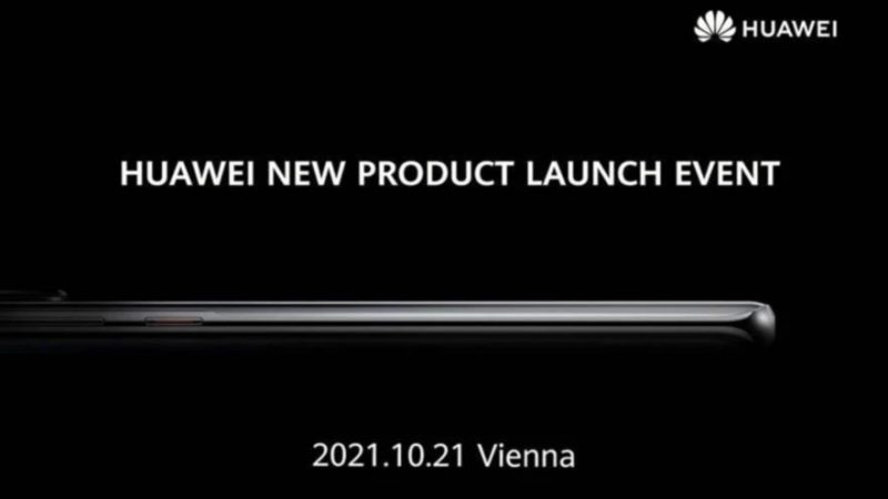 Huawein ilmoitus tulevasta lanseeraustilaisuudesta 21. lokakuuta.