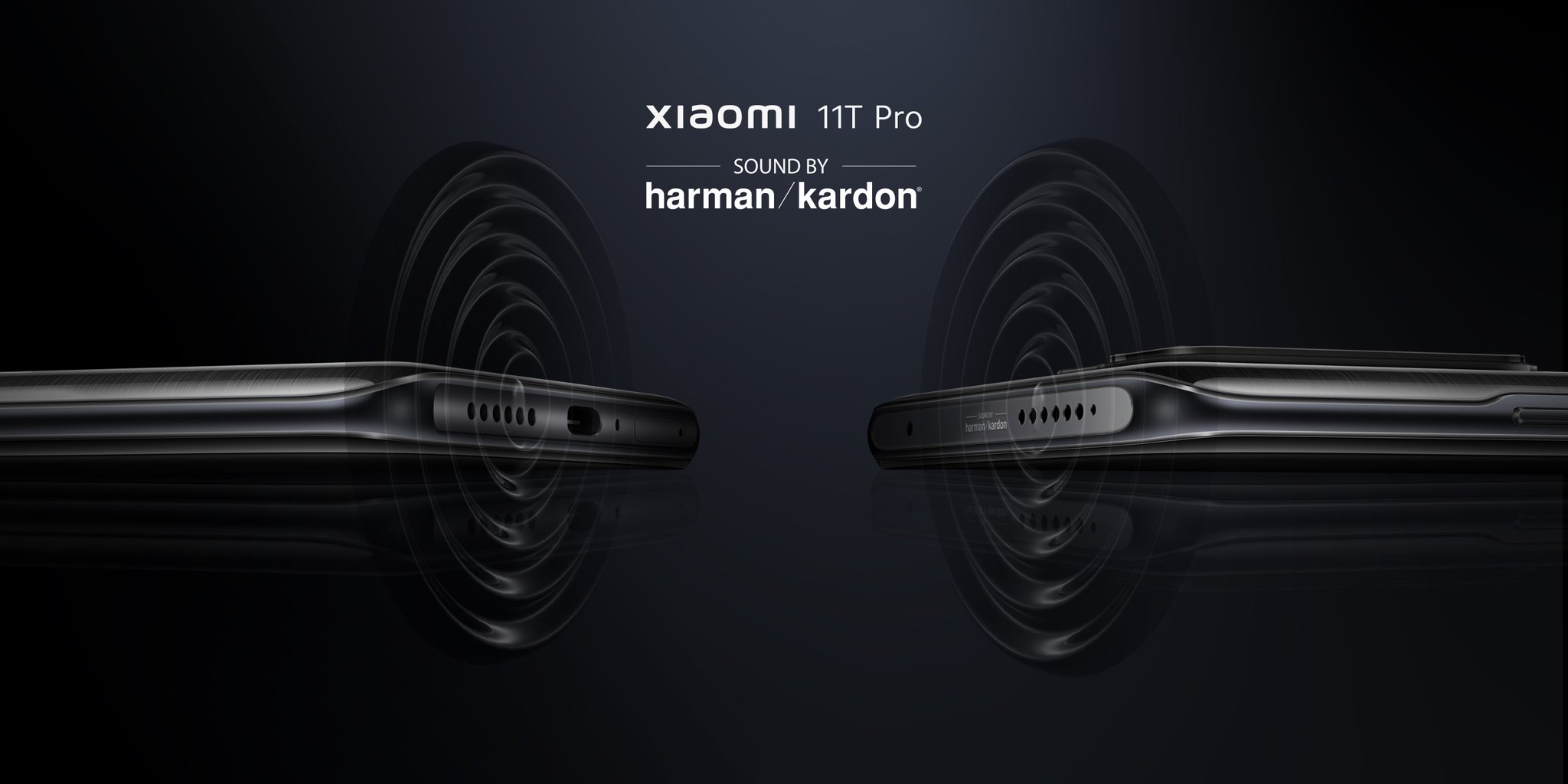 Xiaomi 11T Pron stereokaiuttimet kantavat Harman Kardon -brändäystä.