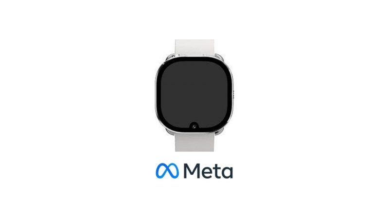 Se suponía que el próximo reloj inteligente de la compañía de Facebook Meta tendría cámaras en dos piezas. Esta imagen fue revelada a través de la aplicación en octubre de 2021.