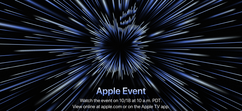 Applen ilmoitus julkistustapahtumasta 18. lokakuuta.
