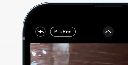 ProRes-valinta Applen Kamera-sovelluksessa.