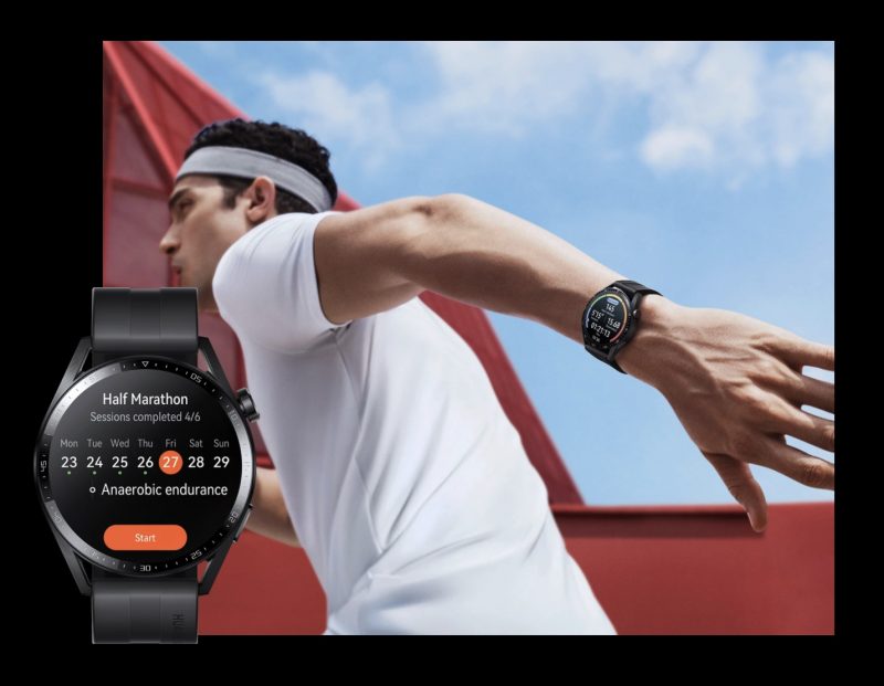 Huawei Watch GT 3 tarjoaa mukautuvan harjoitussuunnittelijan.