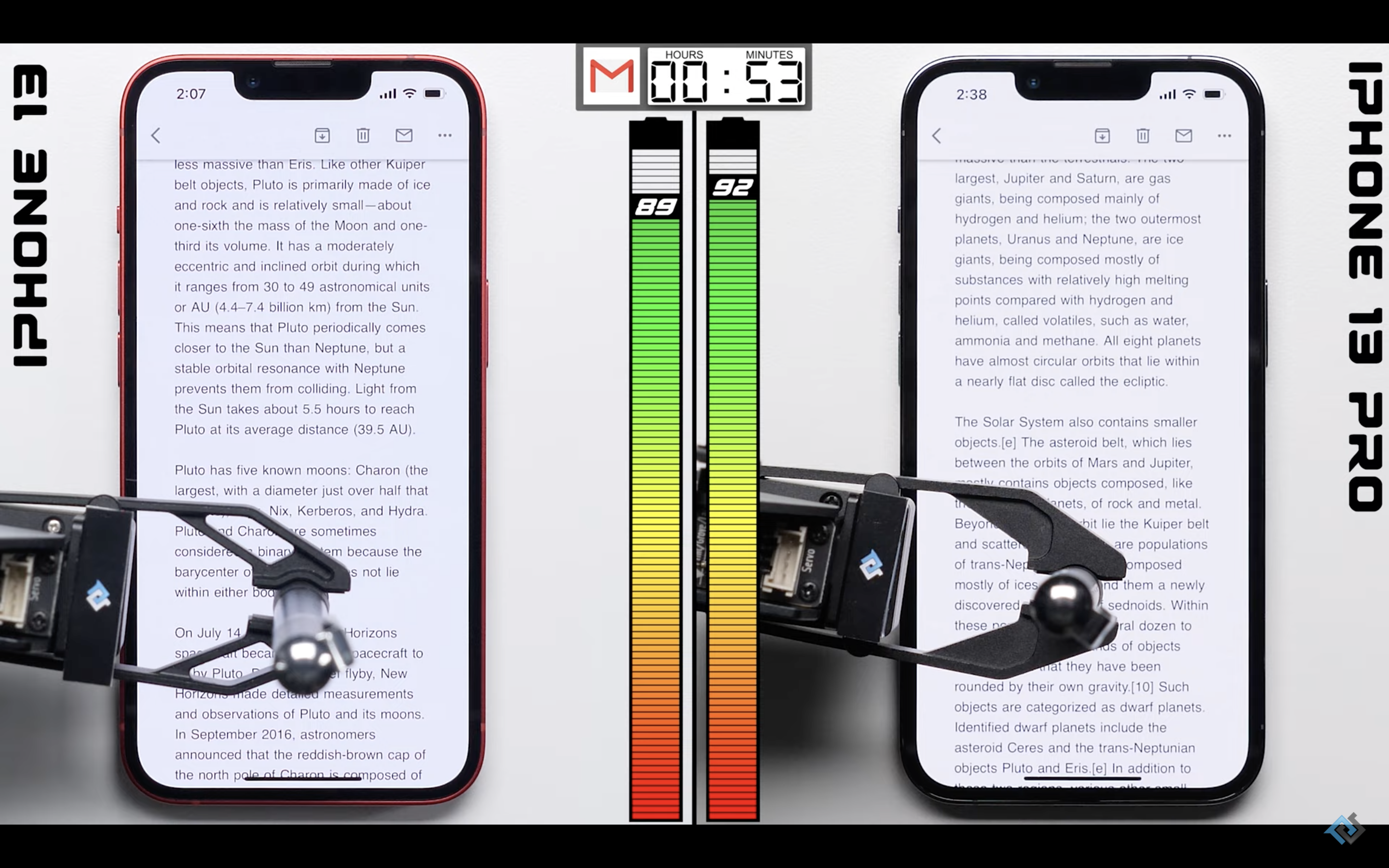 iPhone 13 ja iPhone 13 Pro asetettiin vastakkain PhoneBuffin akunkestotestissä.