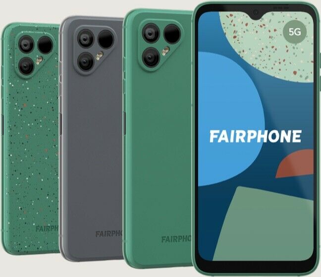 Fairphone 4:n värivaihtoehdot.