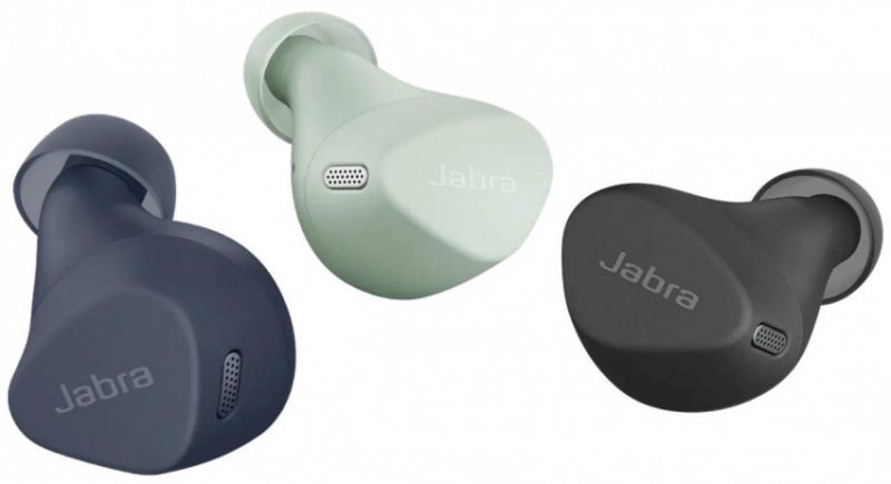 Jabra Elite 4 Active -kuulokkeiden kolme värivaihtoehtoa ovat sininen, minttu ja musta.