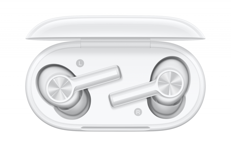 OnePlus Buds Z2 -kuulokkeet latauskotelossaan.