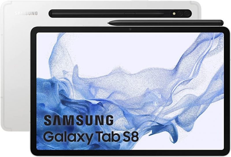 Samsung Galaxy Tab S8, hopea. Kuva: Amazon.
