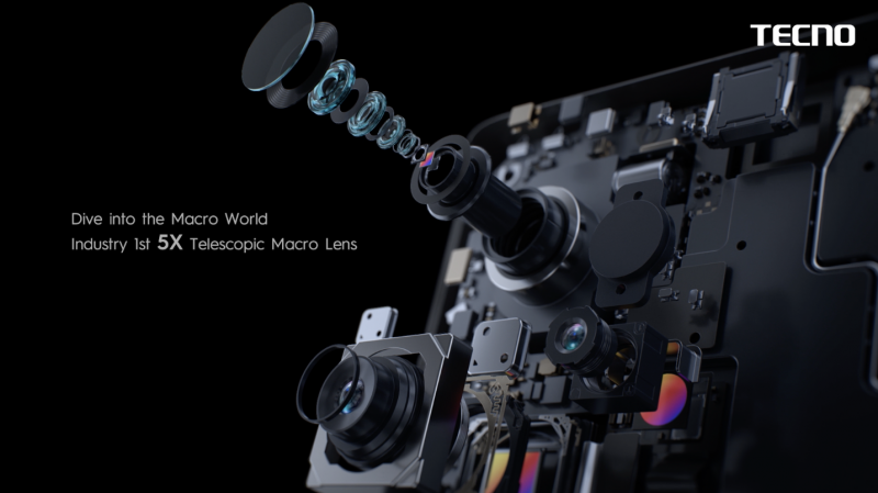 Tecnon esittelemä teleskooppimakrolinssi tarjoaa 5x optisen zoomin.