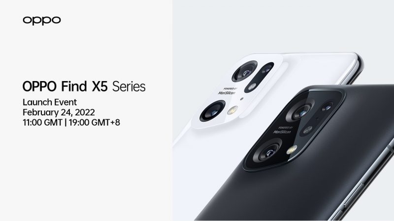 Oppo Find X5 -sarjan huippupuhelimet julkistetaan 24. helmikuuta.