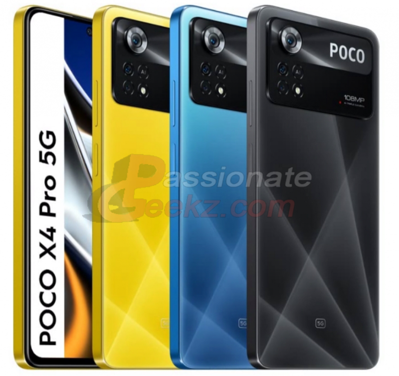 Poco X4 Pro 5G eri väreissä. Kuva: PassionateGeekz.