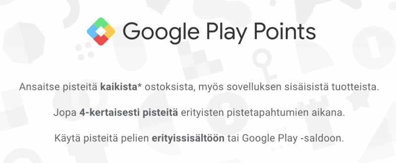 Google Play Points on Google Play -kaupan kanta-asiakasohjelma.