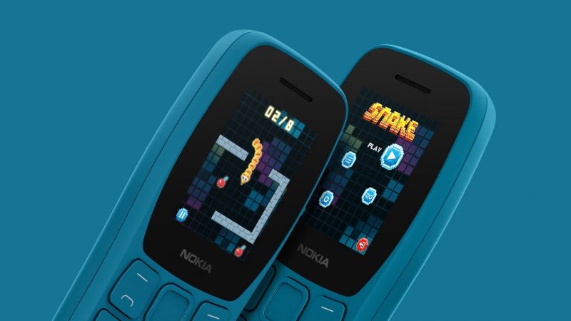 Nokia 105 ja kuvan Nokia 110 sisältävät myös esimerkiksi Snake-matopelin.