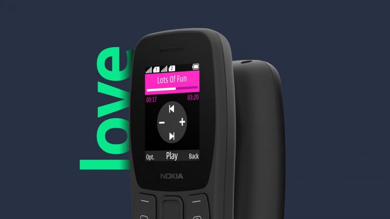 Nokia 110 toimii myös MP3-soittimena.