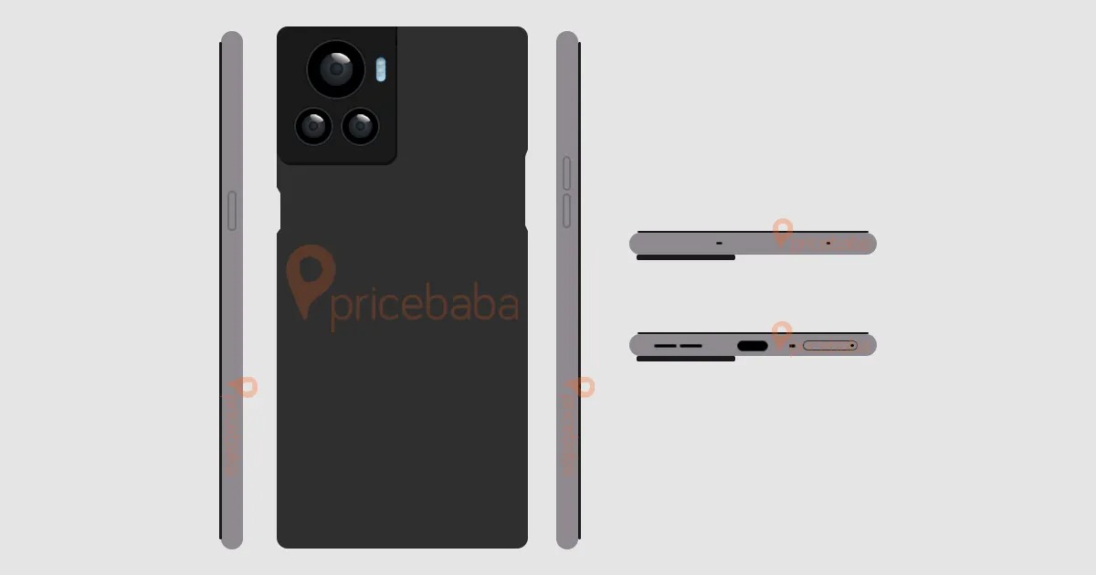 OnePlus 10R:n rakenteen hahmotelma. Kuva: PriceBaba.