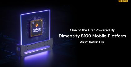 Realmeltä tullaan näkemään yksi ensimmäisiä Dimensity 8100 -puhelimia: Realme GT Neo 3.