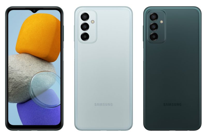 Samsung Galaxy M23 eri väreissä.
