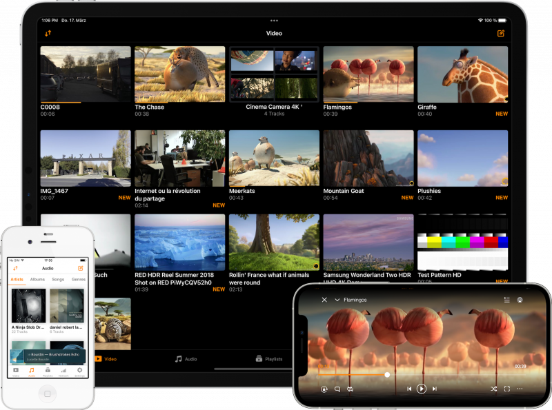 VLC media player on saatavilla eri Apple-laitteille.