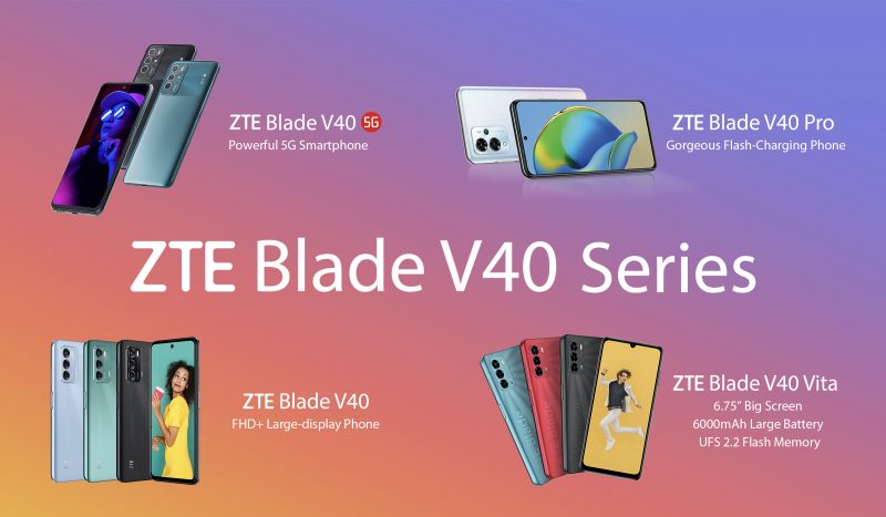 ZTE Blade V40 -sarjan älypuhelimet.