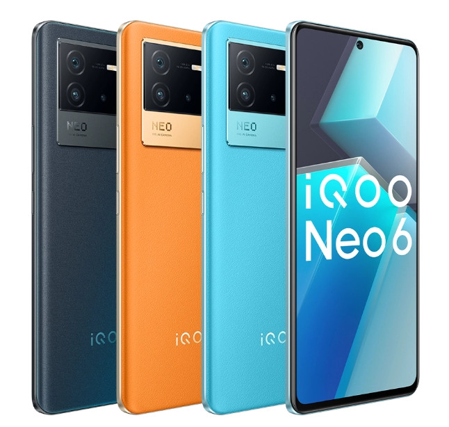 iQOO Neo6 eri väreissä.