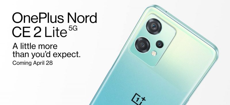 OnePlus Nord CE 2 Lite 5G julkistetaan Intiassa 28. huhtikuuta.