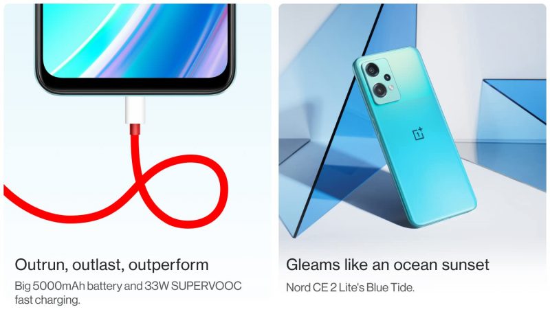 Blue Tide -värin lisäksi OnePlus on jo vahvistanut Nord CE 2 Lite 5G:stä 5 000 milliampeeritunnin akun ja 33 watin pikalatauksen.