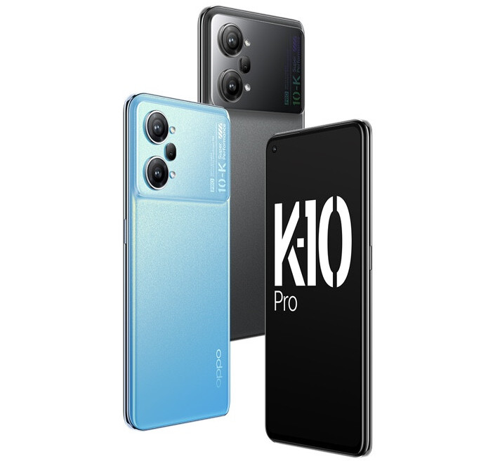 Oppo K10 Pro 5G:n kaksi värivaihtoehtoa.