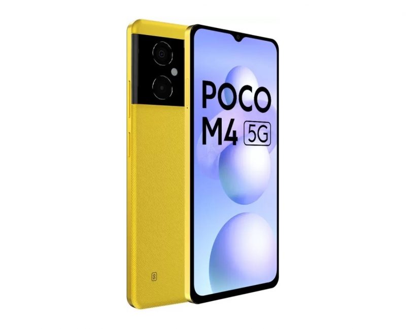 Poco M4 5G, Poco Yellow -värissä.