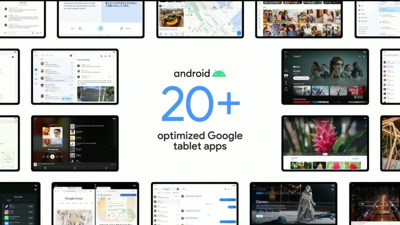 Google on optimoinut yli 20 sovellustaan myös Android-tableteille.