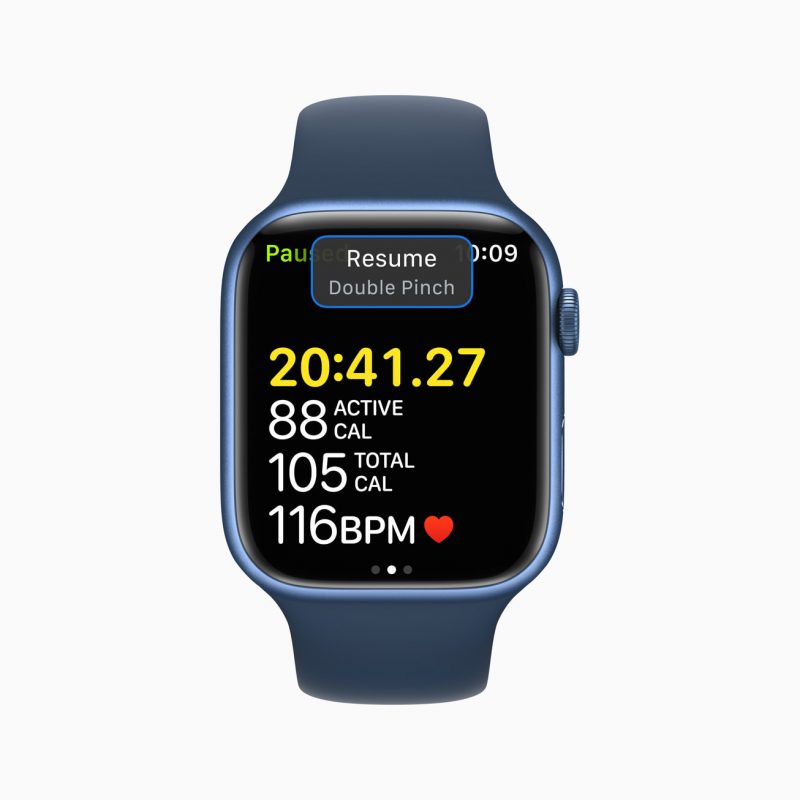Quick Actions -eleet mahdollistavat lisätoiminnot Apple Watchissa kämmenen tuplanipistyseleellä.