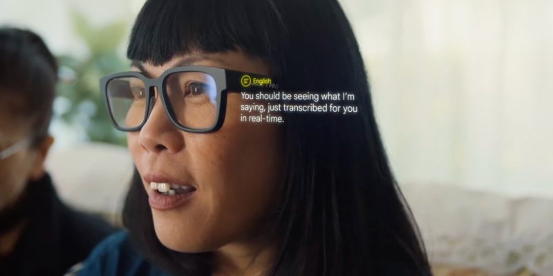 Google prevé una traducción en tiempo real de la conversación en gafas de realidad aumentada.