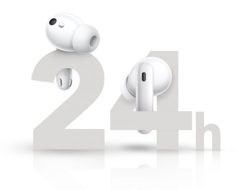 Honor Earbuds 3 Pro -kuulokkeiden akunkesto yhdessä latauskotelon kanssa yltää jopa 24 tuntiin.