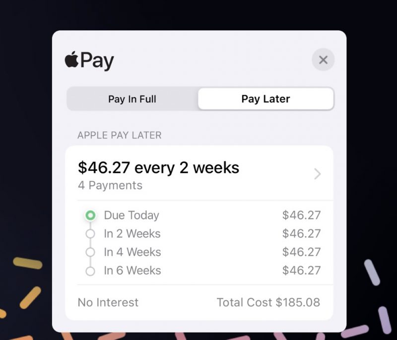 Apple Pay Later on Applen "osta nyt, maksa myöhemmin" -palvelu, joka on integroitu sen Lompakko-sovellukseen.