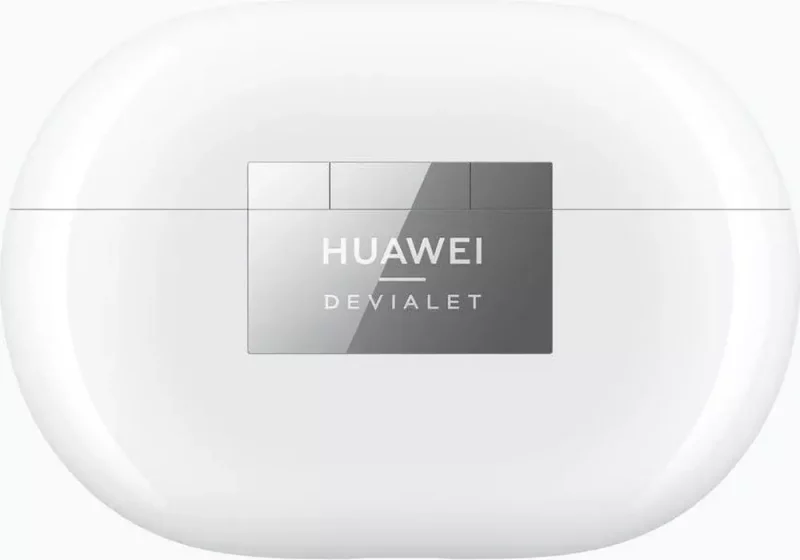 Il logo Devialet si trova sulla custodia di ricarica delle cuffie Huawei FreeBuds Pro 2.  Immagine: WinFuture.de.