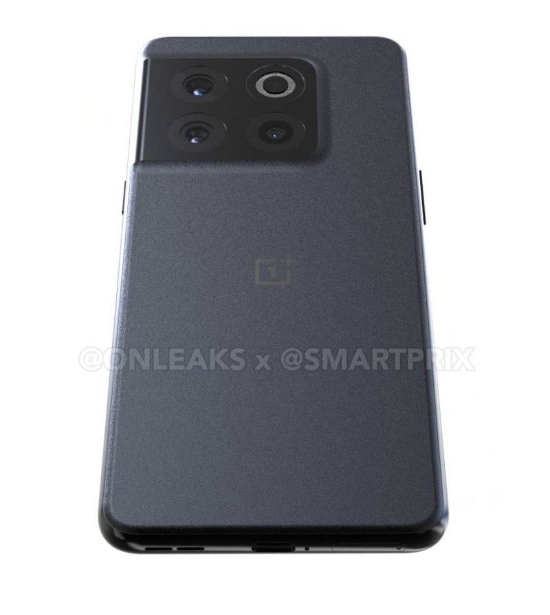 OnePlus 10T:n mallinnos mustana värivaihtoehtona. Kuva: OnLeaks / Smartprix.