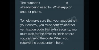 WhatsAppiin on työn alla muutos, jossa kirjautuminen vaatii kahta vahvistuskoodia. Kuva: WABetaInfo.