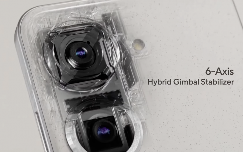 ZenFone 9:ssä on 6-akselinen gimbal-tyyppinen optinen kuvanvakain.