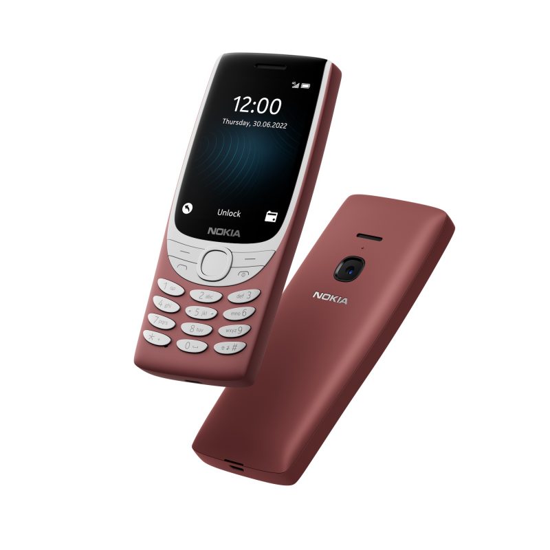 Nokia 8210 4G, punainen.