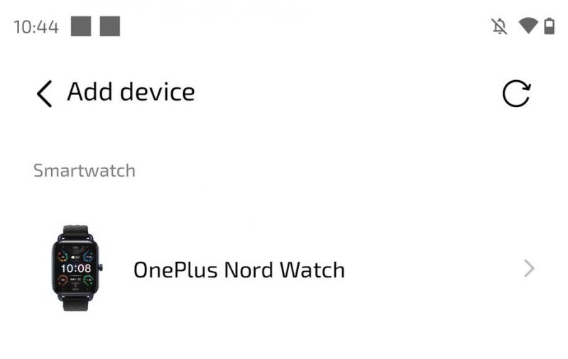 OnePlus Nord Watch paljastui pienikokoisena kuvana sovellusesittelystä. Kuva: Mukul Sharma / Twitter.