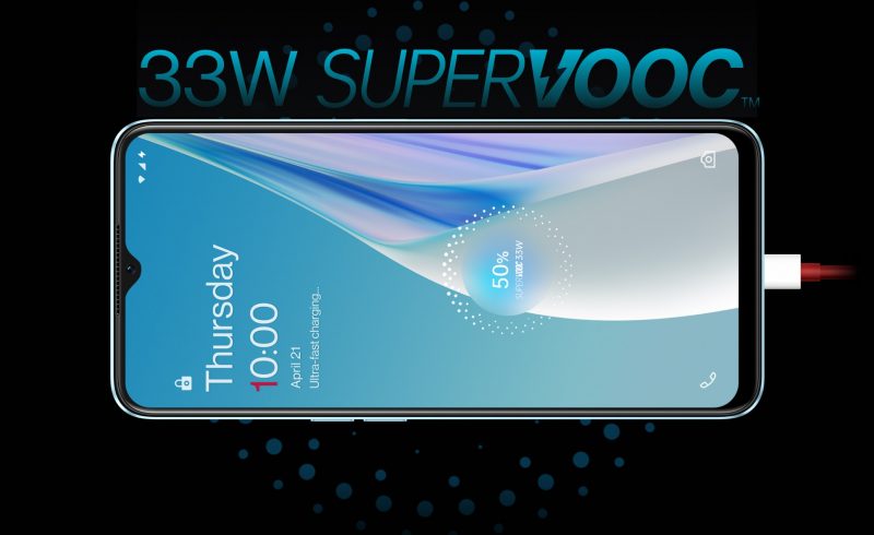 OnePlus Nord N20 SE tukee 33 watin SuperVOOC-pikalatausta.