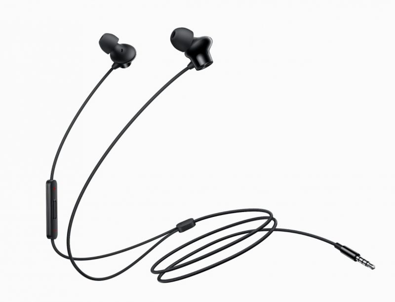 OnePlus Nord Wired Headphones -kuulokkeet ovat saatavana vain mustana.