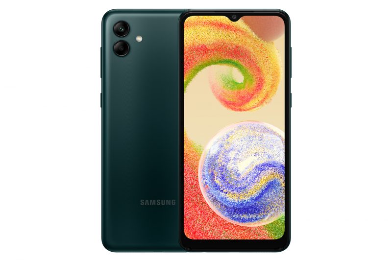 Samsung Galaxy A04, vihreä.