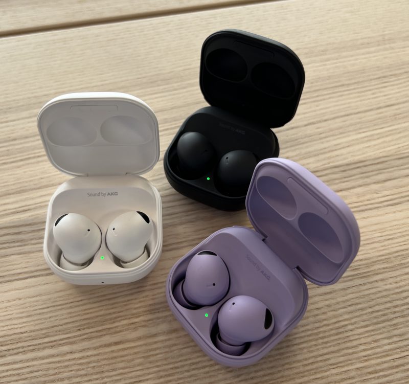 Samsung Galaxy Buds2 Pron värivaihtoehdot.