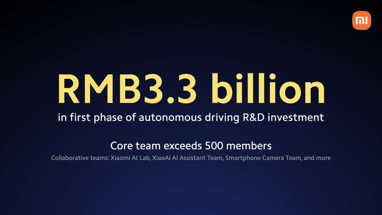 Xiaomi investoi aluksi noin 480 miljoonan euron edestä autonomisen ajamisen tutkimukseen ja kehitykseen.