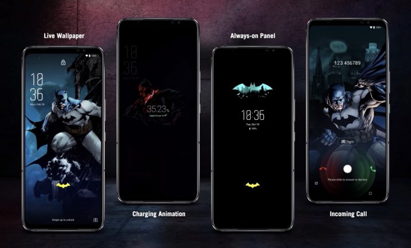 Batman-teema näkyy myös Asus ROG Phone 6 Batman Editionin ohjelmistossa.
