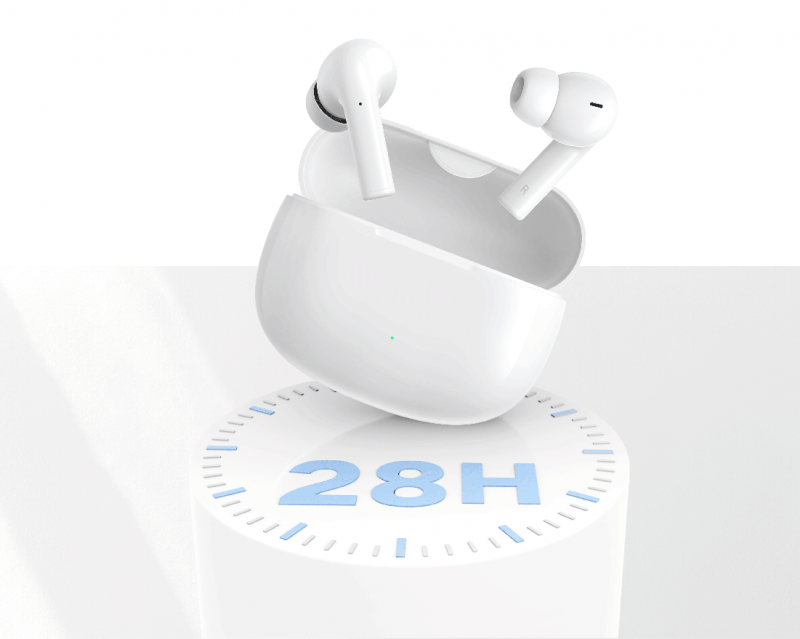 Yhdessä latauskotelon kanssa Honor Choice Earbuds X3 Lite -kuulokkeet tarjoavat 28 tunnin akunkeston.