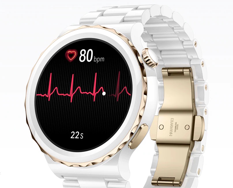 EKG-mittaus Huawei Watch GT 3 Prolla kestää 30 sekunnin ajan.