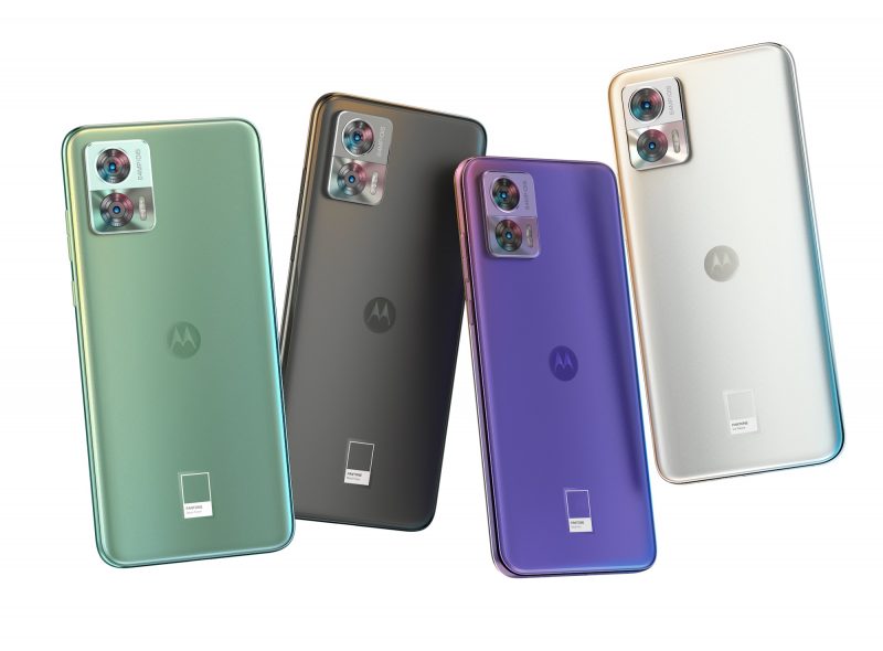 Motorola Edge 30 Neon värivaihtoehdot.