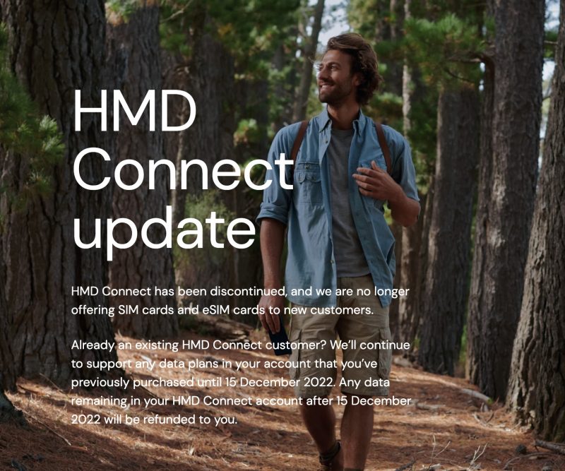 HMD Connect lopettaa toimintansa 15. joulukuuta.